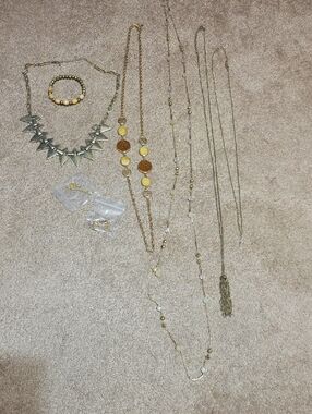 Assorted Women’s Gold-Tone and Yellow Fashion Necklace Set